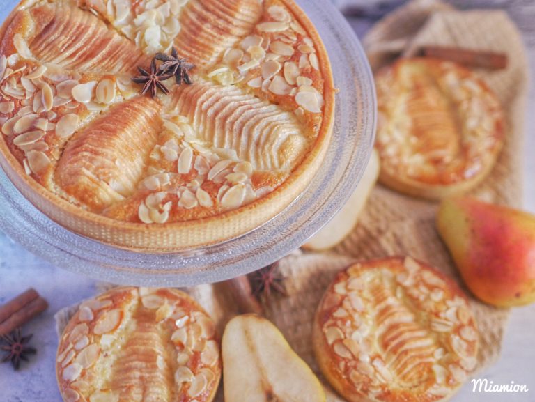 Tarte amandine aux poires ou tarte Bourdaloue