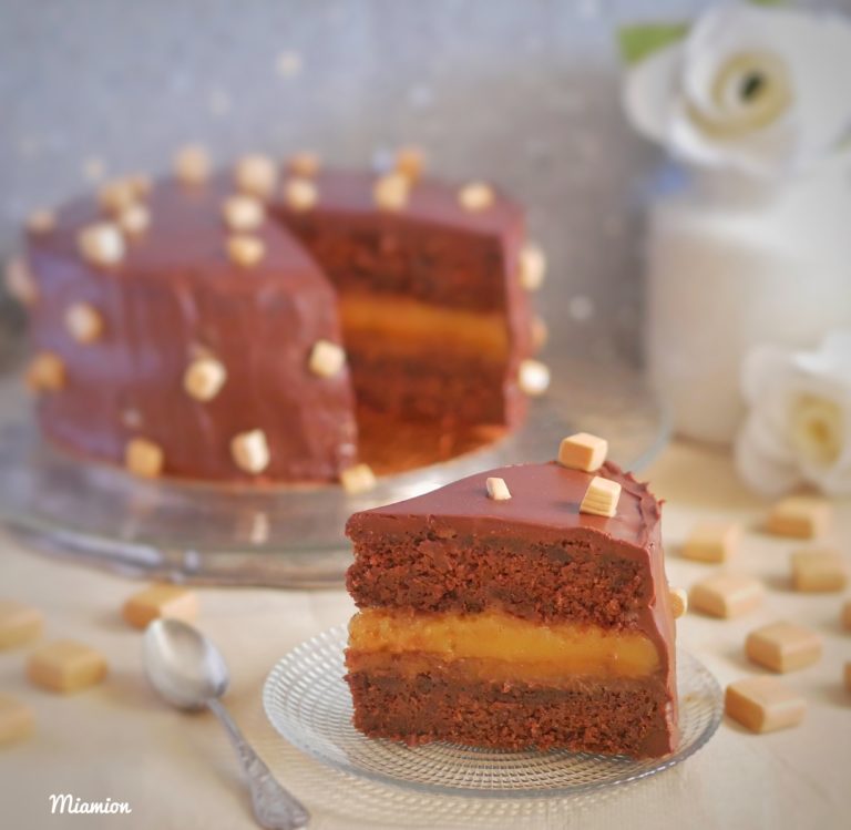 Gâteau gourmand chocolat caramel