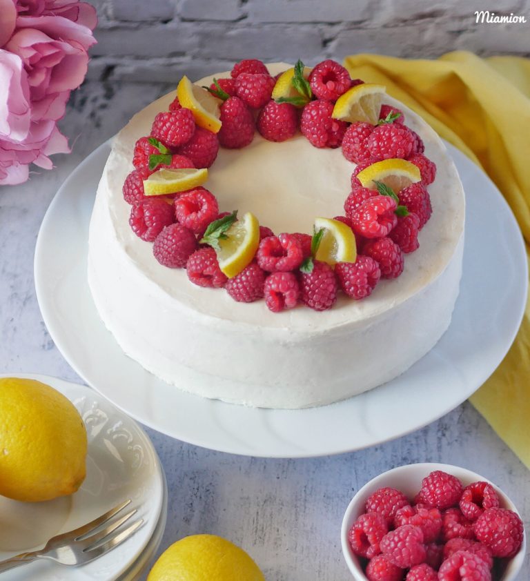 Gâteau framboise citron