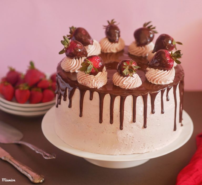 Layer cake chocolat fraises